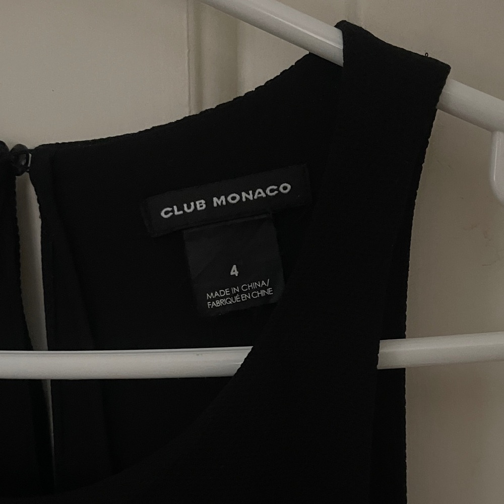 Club Monaco Black Layered Mini Dress Size 4 - Picture 2 of 5